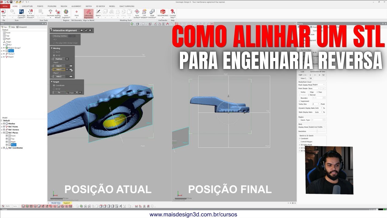 COMO ALINHAR STL PARA ENGENHARIA REVERSA