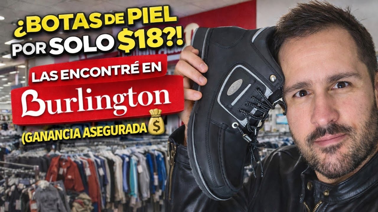 ¿BOTAS DE PIEL POR SOLO $18?! 😱👢 LAS ENCONTRÉ EN BURLINGTON (GANANCIA ASEGURADA 💰)