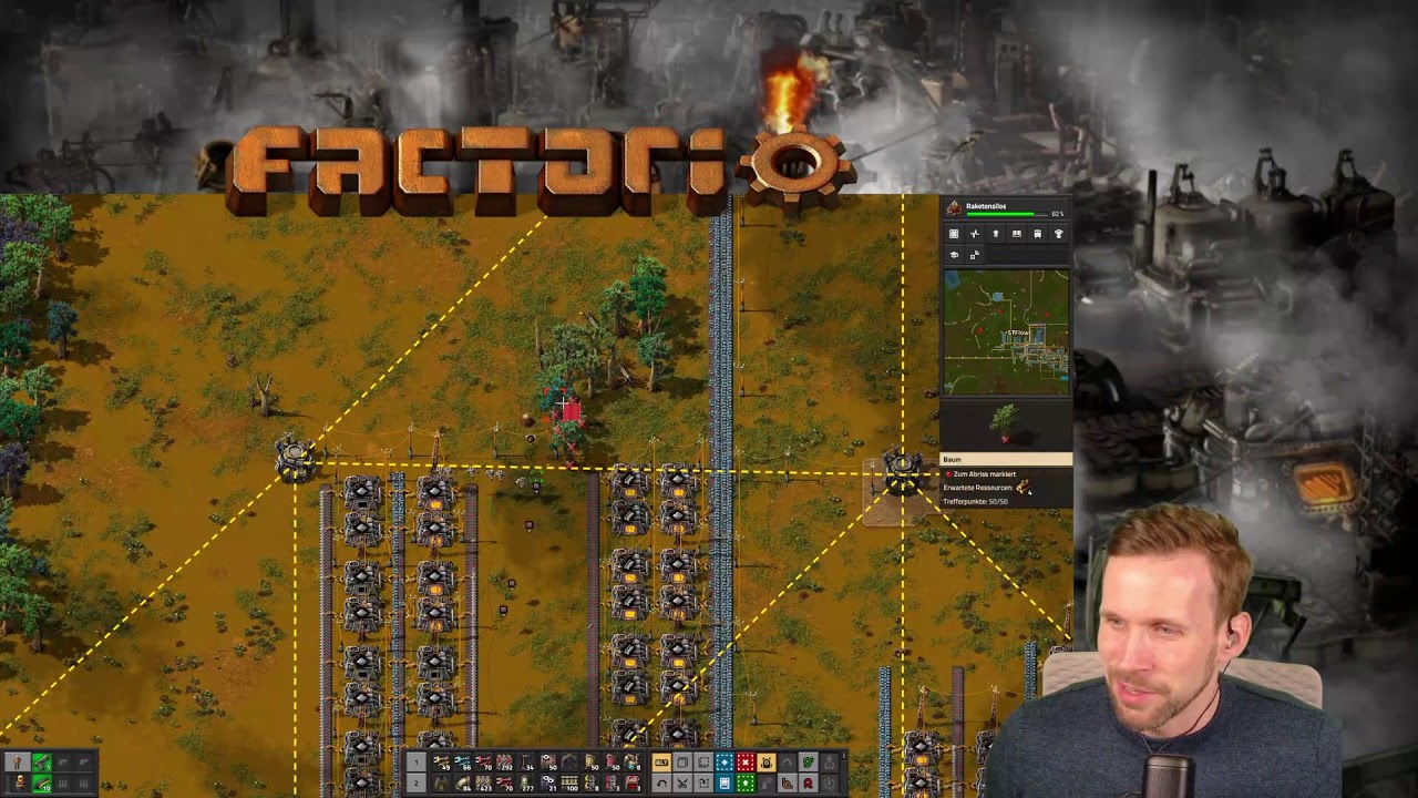 Heute in Factorio: Stahlträger hochfahren und Akkumulatoren bauen