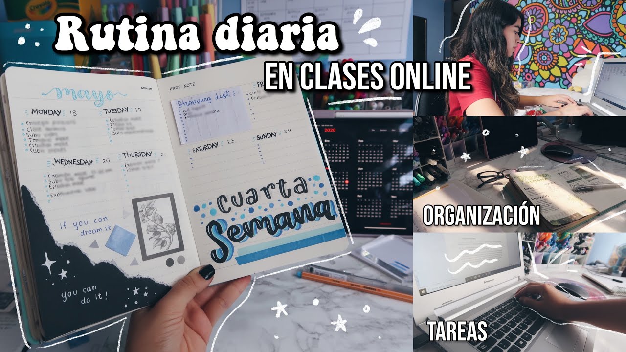 RUTINA DIARIA en clases online ⚡️ día productivo conmigo - DanielaGmr ✨