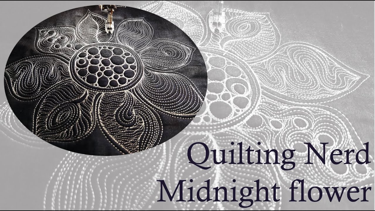 Midnight flower improv quilting – or why free motion quilting is my favorite activity to relax
