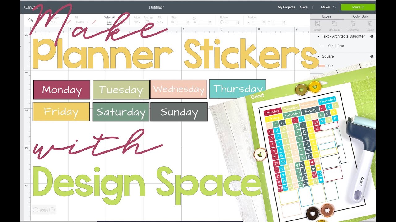 Make Planner Stickers in Cricut Design Space