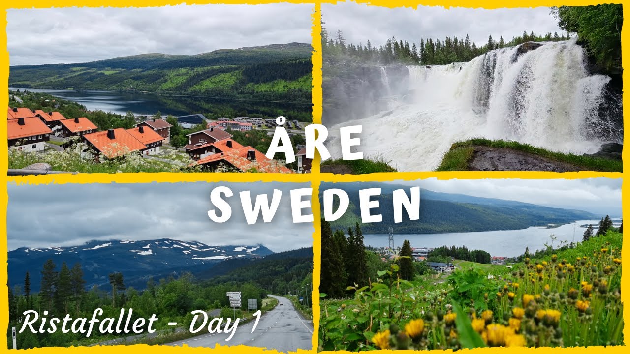 Åre, Sweden - Ristafallet waterfall - Summer trip to Åre, Day 1 | Waterfalls in Åre | Sverige Fjäll
