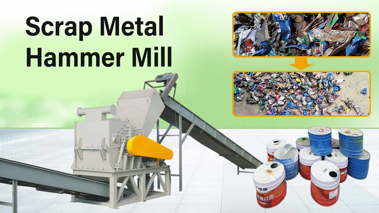 Scrap Metal Hammer Mill Shredding and Separation System