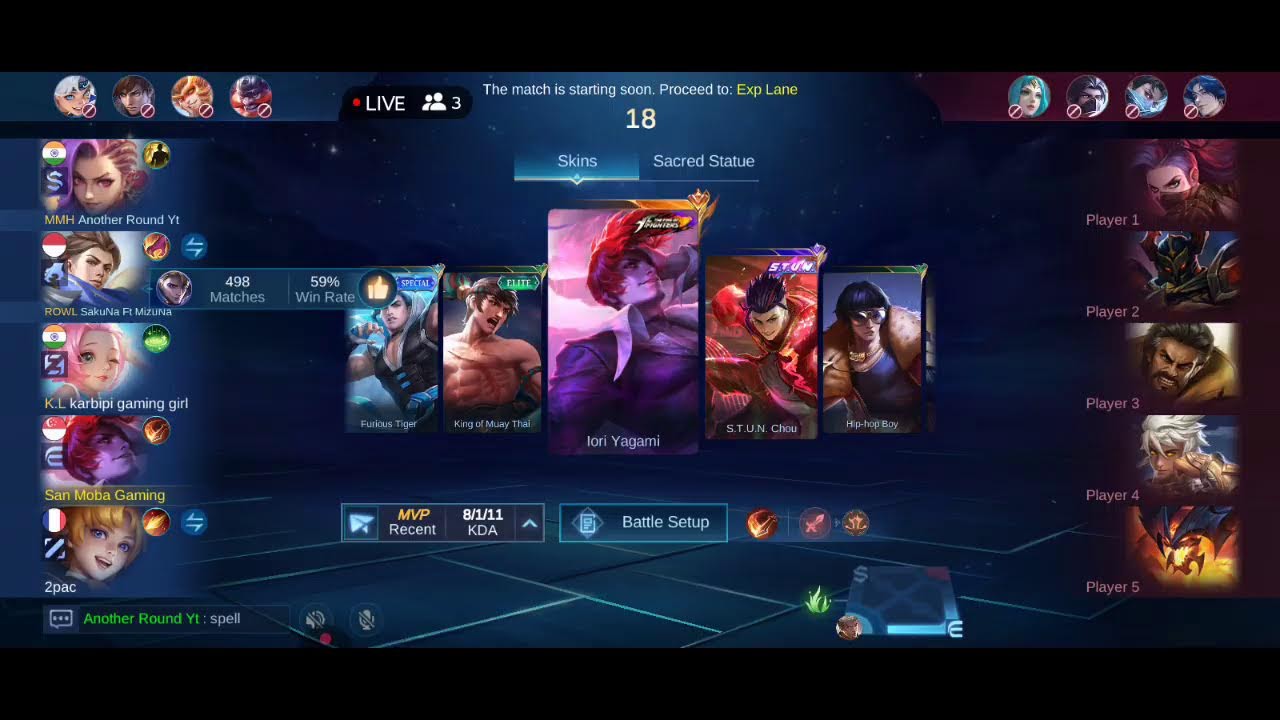 🔴CHOU 2500 MATCHES PUSH LIVE‼️🤓 - Mobile Legends: Bang Bang | San Moba Gaming