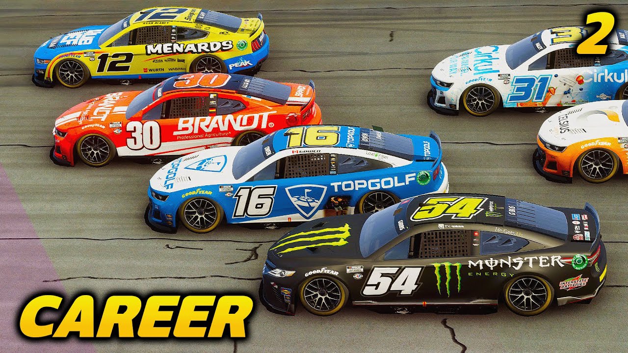 NEW TEAM DEBUT. EPIC 4 WIDE RACING - NASCAR Heat 5 Career Mode: Part 2