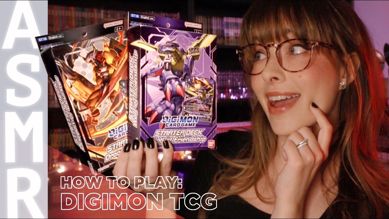 ASMR 👾 How To Play The Digimon Trading Card Game! 👾 Relaxing Lessons & Practice Battle!