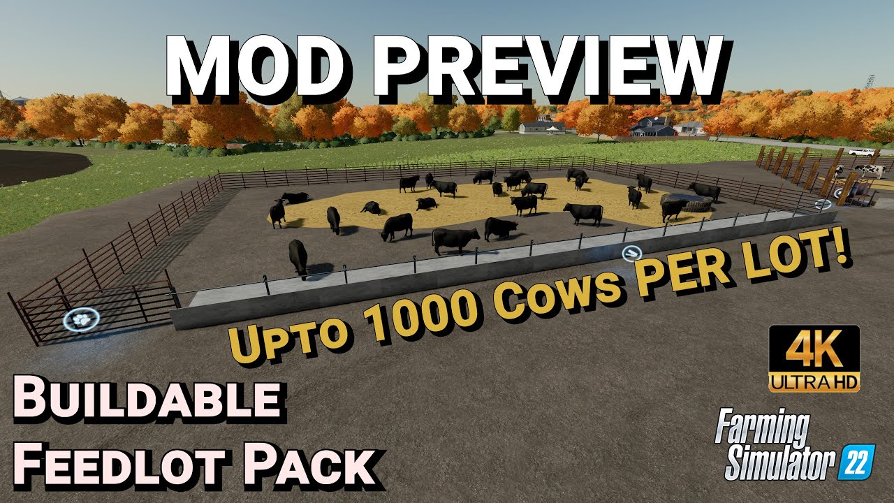 Buildable Feedlot Pack | Mod Preview | Farming Simulator 22