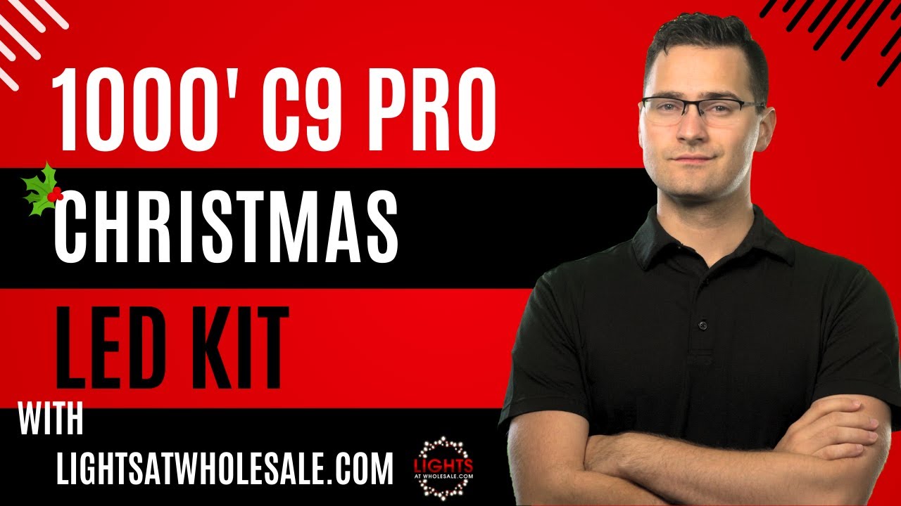 C9 LED 1000' Pro Lighting Kit - C9 LED Bulbs, C9 Clips, Socket Spool + More!
