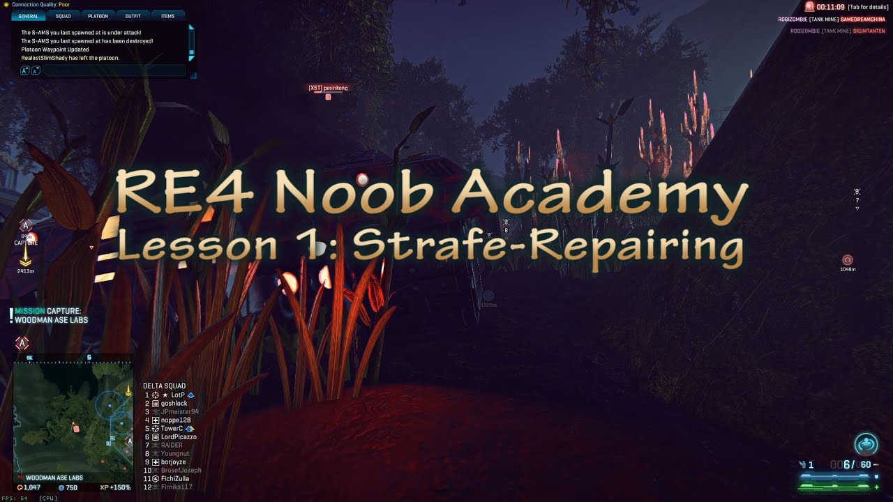 Re4pers Noob Academy - Episode 1: Strafe-repairing (Planetside 2 gameplay)