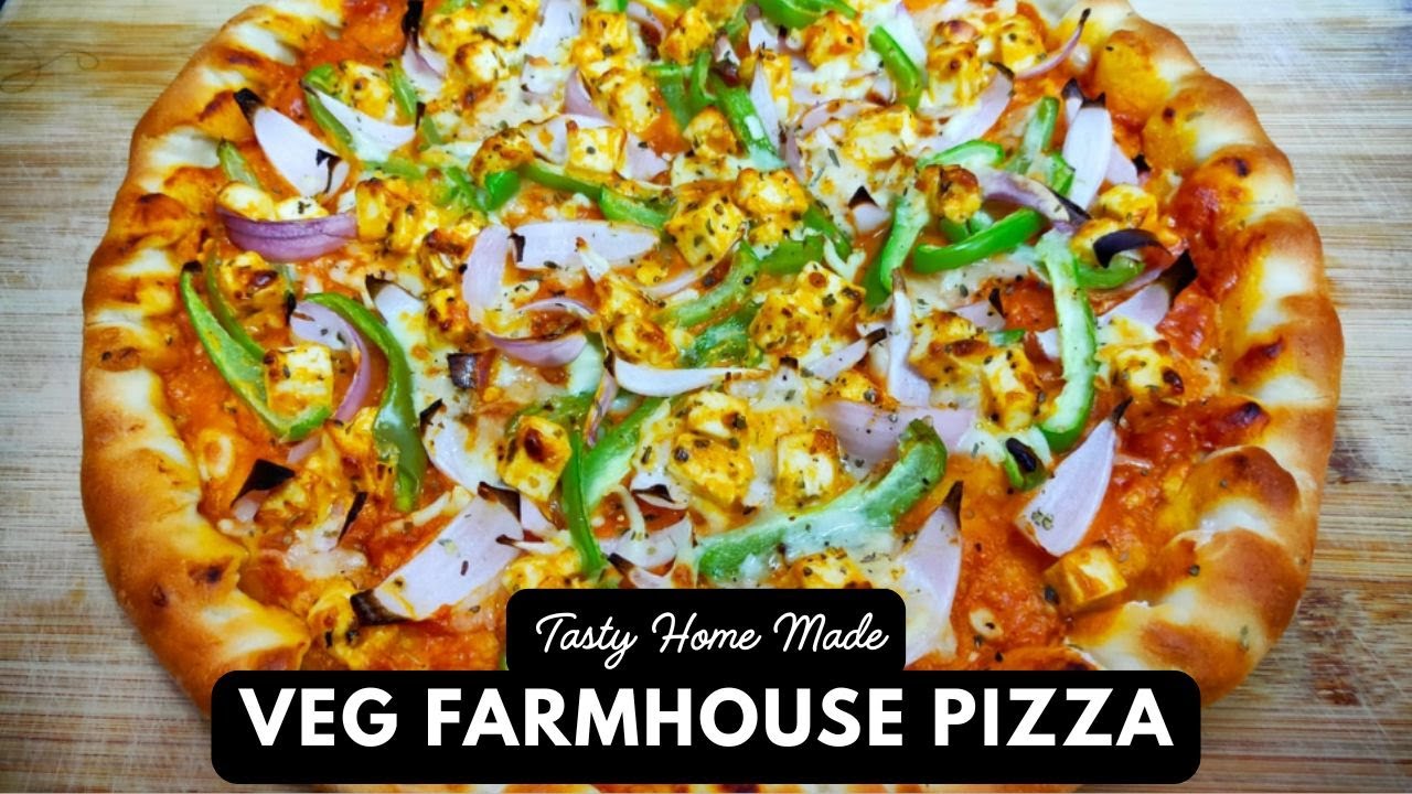 घर पर बनाओ वेज पिज्जा | Veg Loaded Farmhouse Pizza At Home