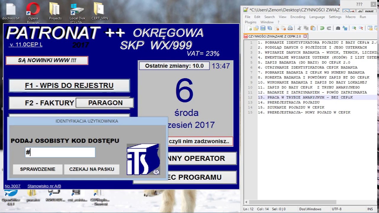 Pokaz działania programu Patronat z CEPiK 2.0 - część 3
