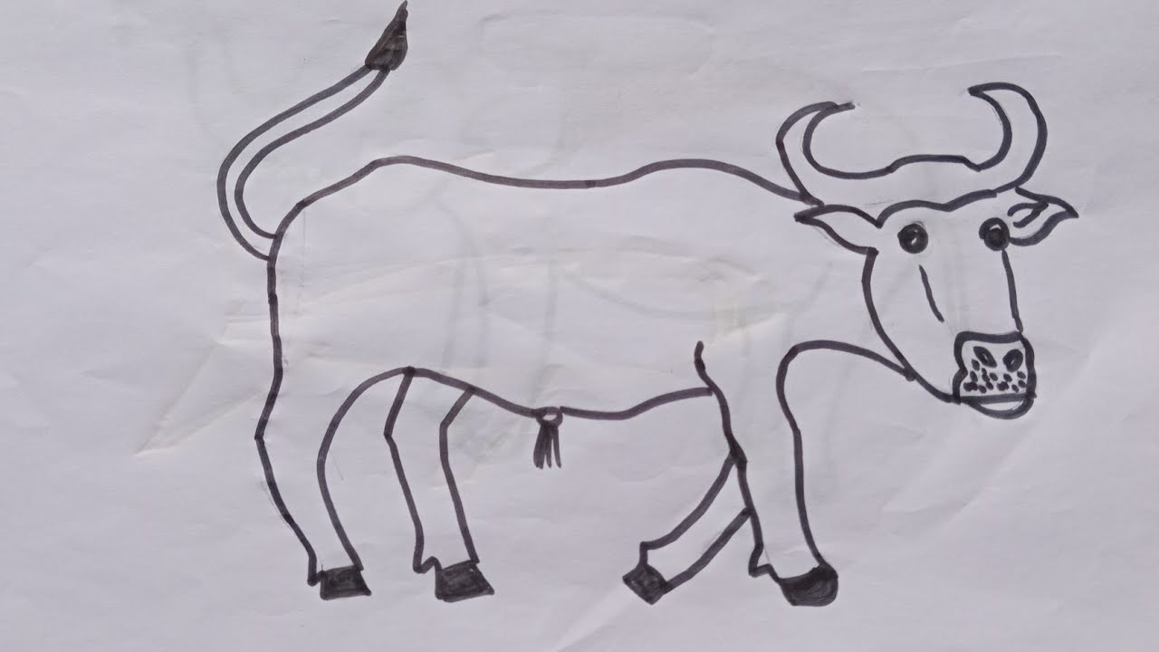 buffalo 🐃 drawing #short #shorts #youtubeshorts