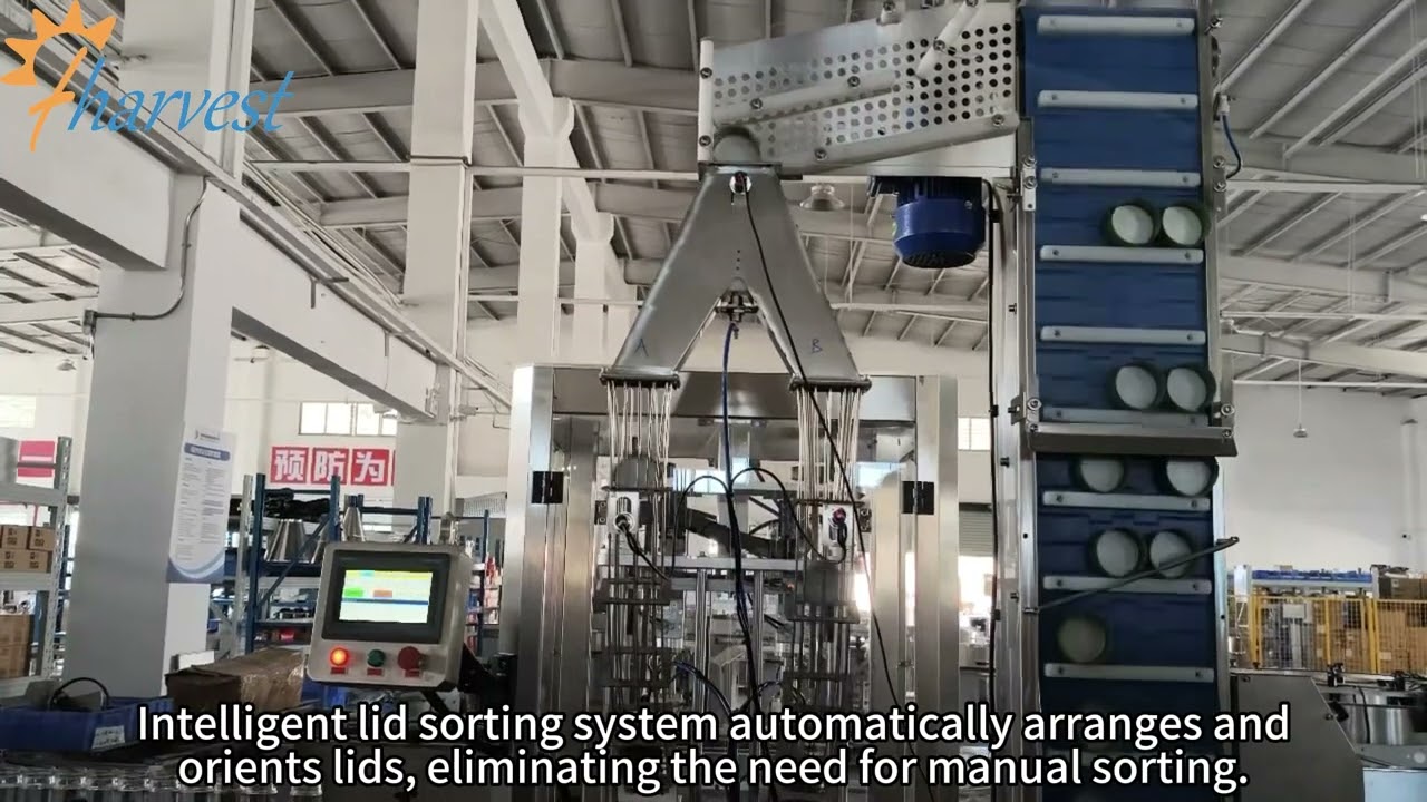 W pełni auto liniowa dwugłowicowa maszyna zamykająca do szklanych butelek zawierających ziarna kawy