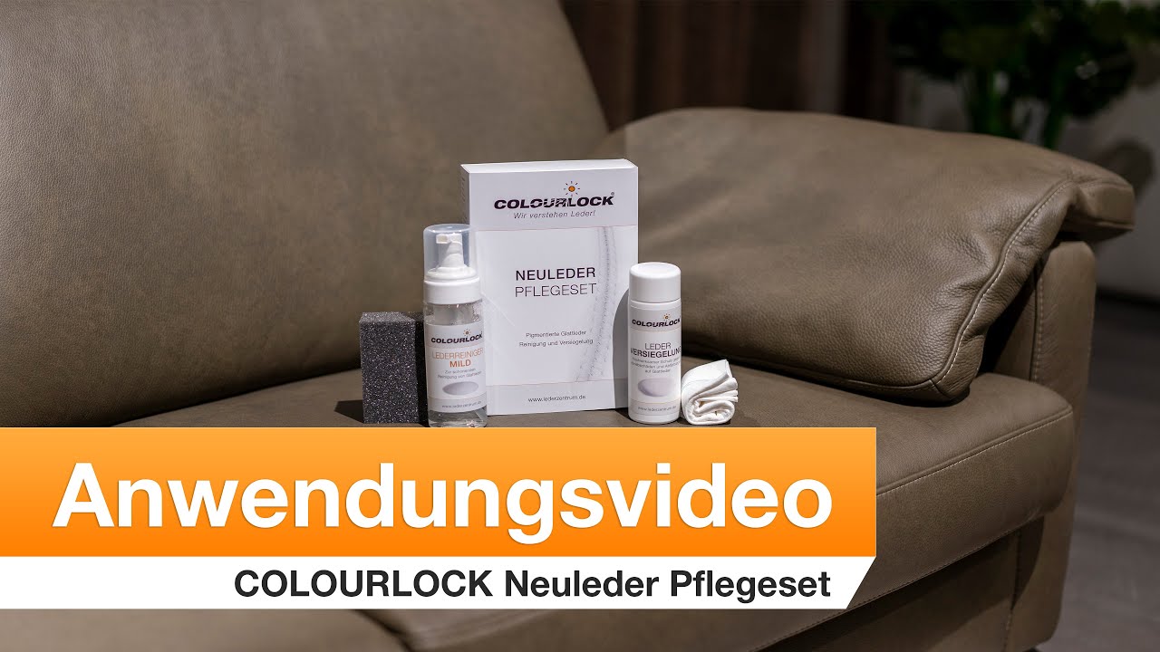 Neuleder Pflegeset an der richtig Ledergarnitur anwenden [Anleitung] | COLOURLOCK