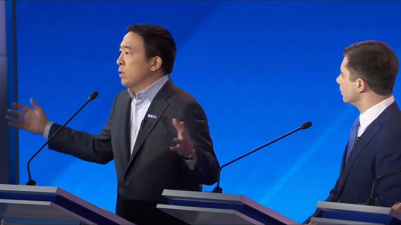 Andrew Yang Corrects Pete Buttigieg - New Hampshire Presidential Debate 2.7.2020