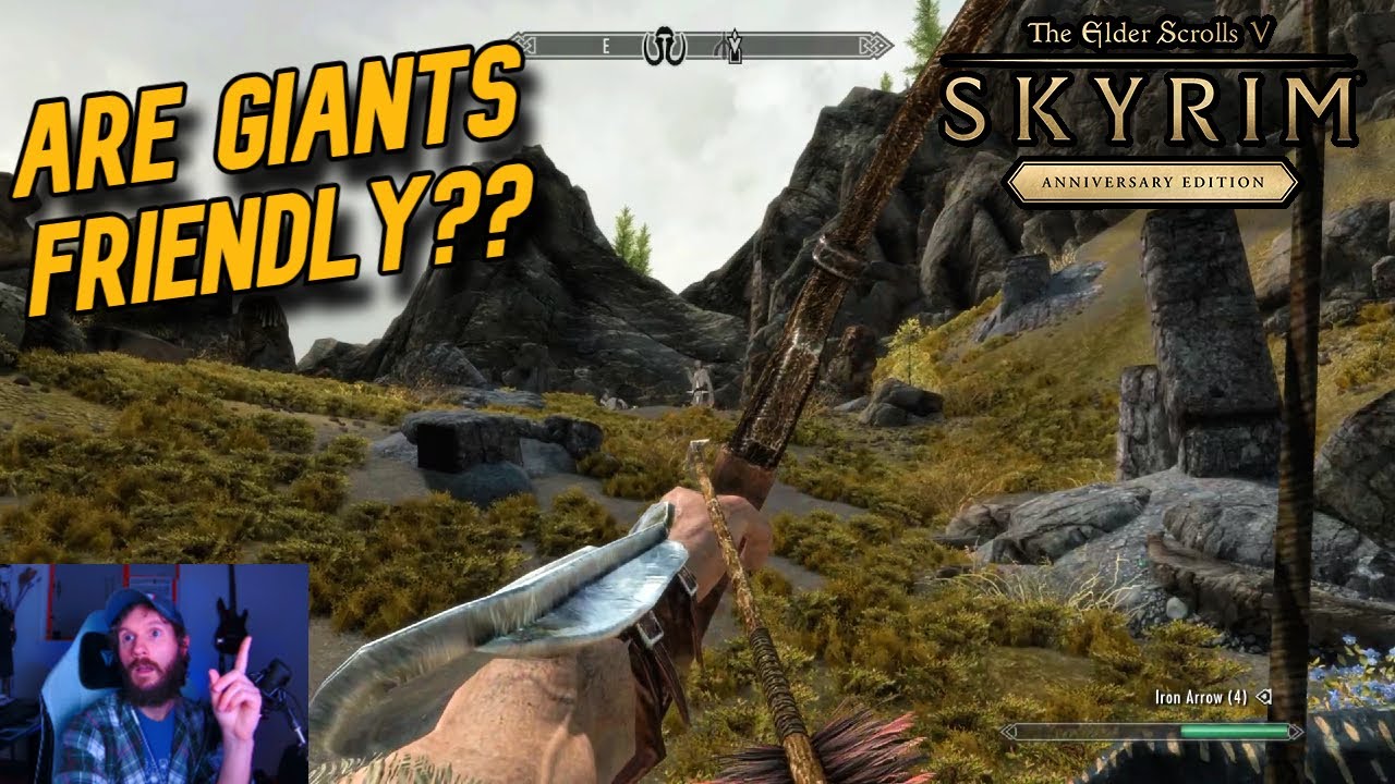 My First Encounter with Giants in Skyrim...