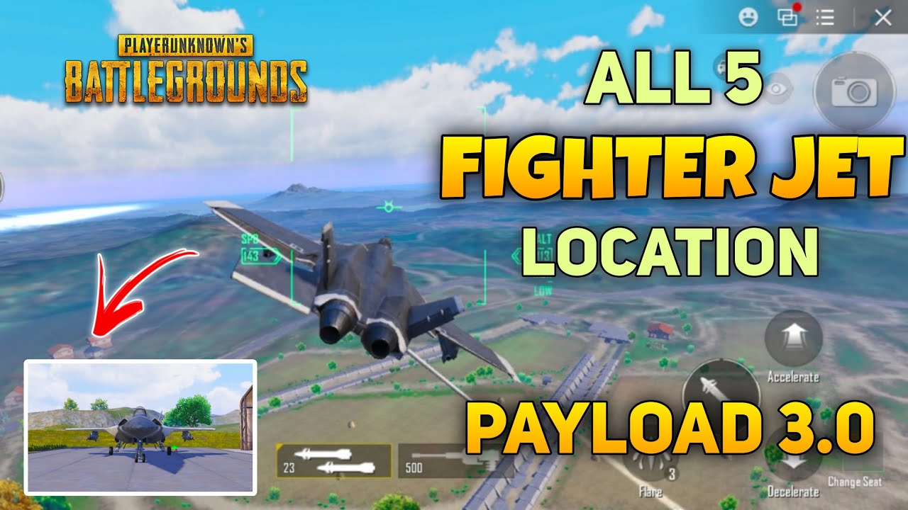 All 5 Fighter Jet Locations In Payload 3.0 Mode Pubg Mobile / Bgmi Payload 3.0 Jet Locations