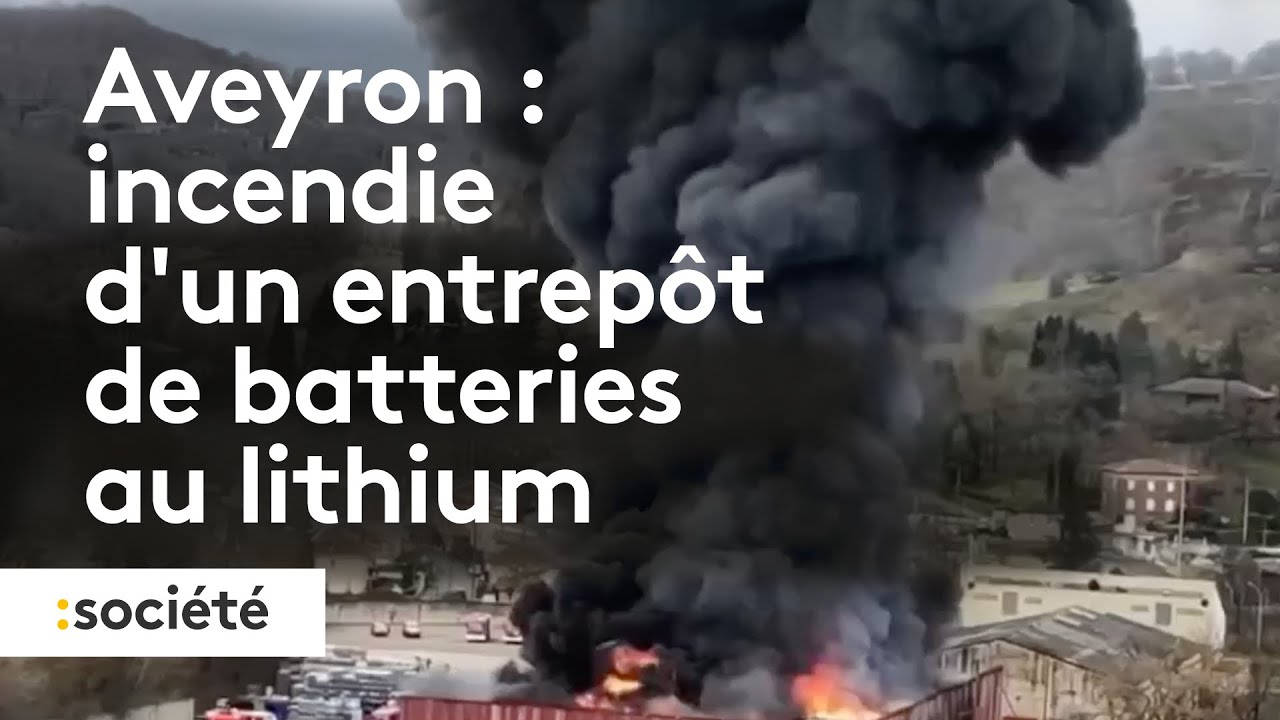 Incendie en Aveyron : un entrepôt de batteries au lithium détruit, les riverains inquiets