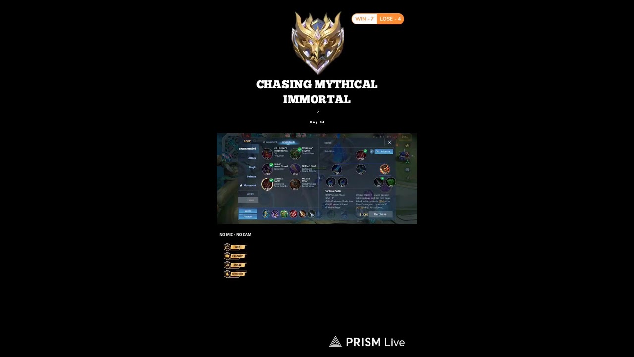 🏆 Mythical Glory Push LIVE | Rank Climb MLBB (No Mic)