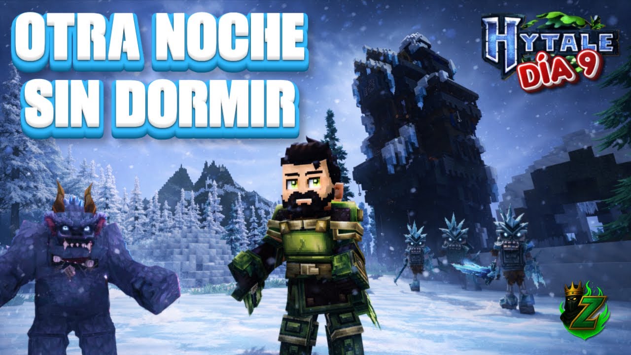 Yetis, esqueletos y una noche sin dormir ❄️ | Hytale Día 9