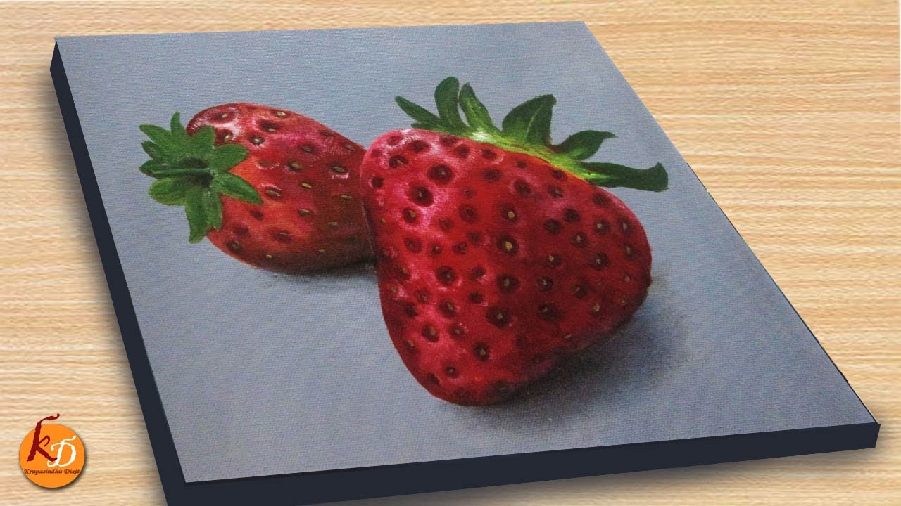 Strawberry Acrylic Painting 🍓| Episode #154