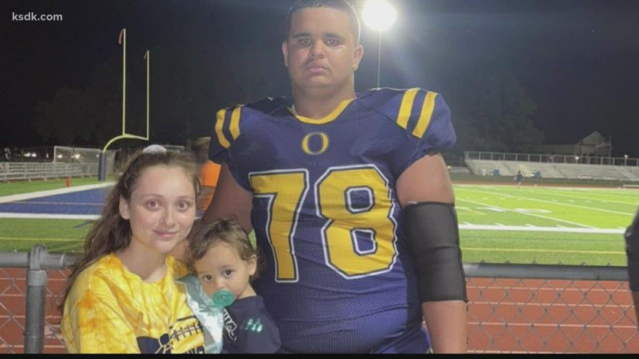 O'Fallon football player is balancing a young family, and high school