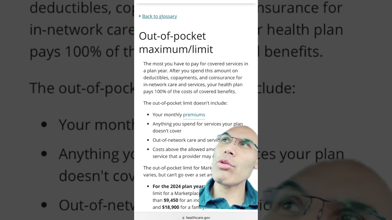 What is an out of pocket maximum on health insurance?