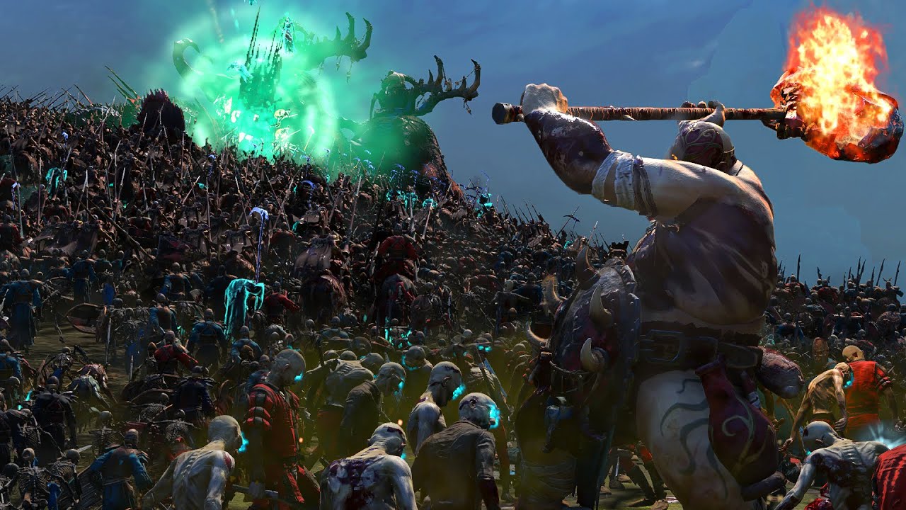 OGRE KINGDOMS vs VAMPIRE COUNTS - Warhammer TotalWar cinematic battle