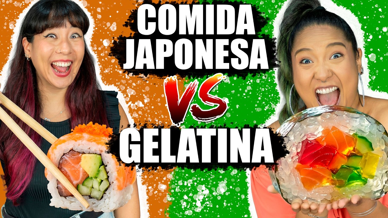 COMIDA JAPONESA vs COMIDA DE GELATINA | Blog das irm&atilde;s