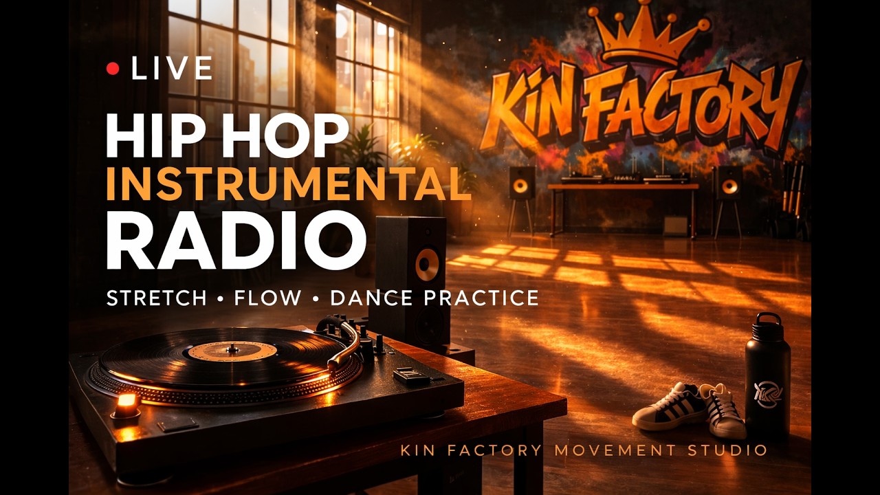 LIVE Hip Hop Instrumental Radio ☀️ Stretch, Flow & Dance Practice | Kin Factory Movement Studio