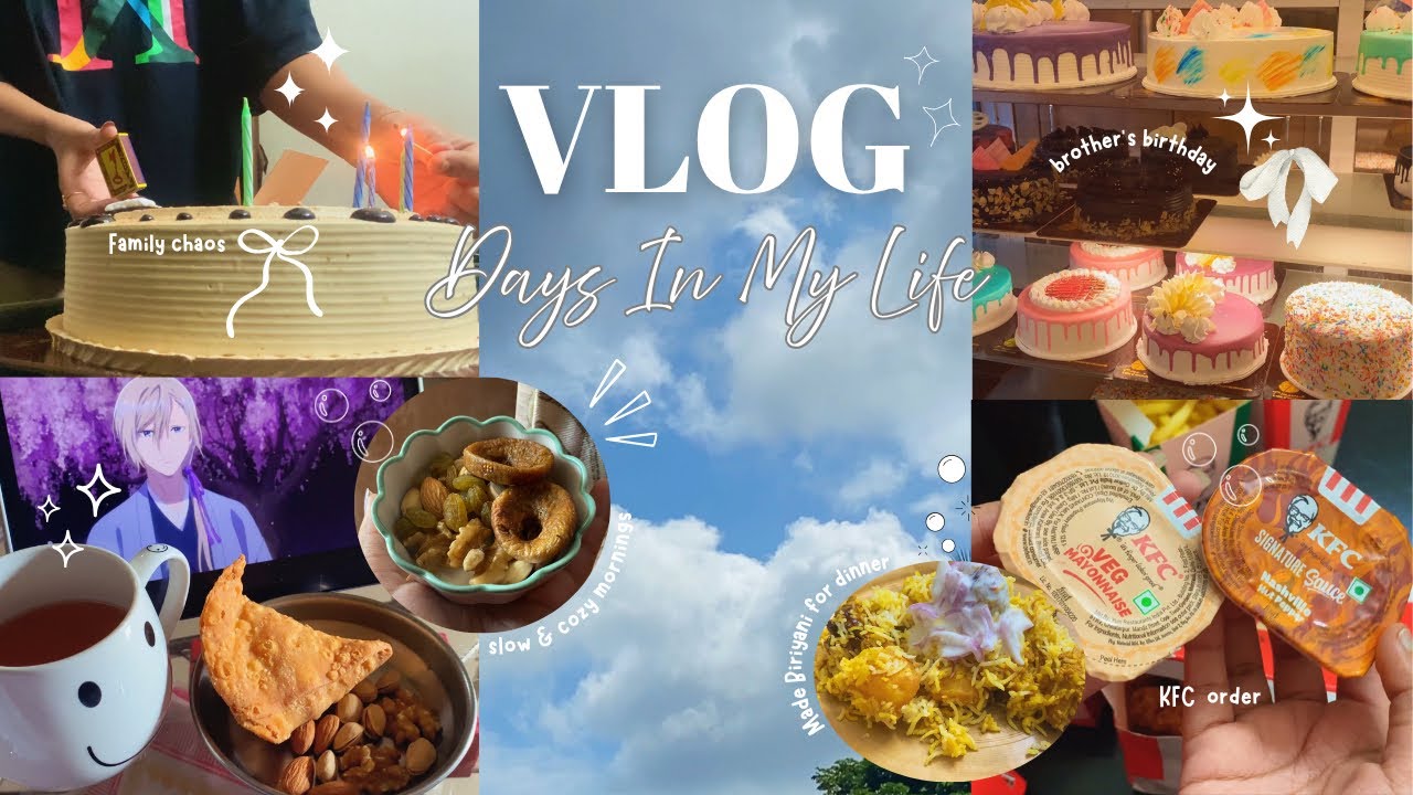 DAILY VLOG❄️| Aesthetic Vlog Indian 🌷| Slow morning ✨Brother’s Birthday🎂| Nykaa haul 📦 & more 🍔 