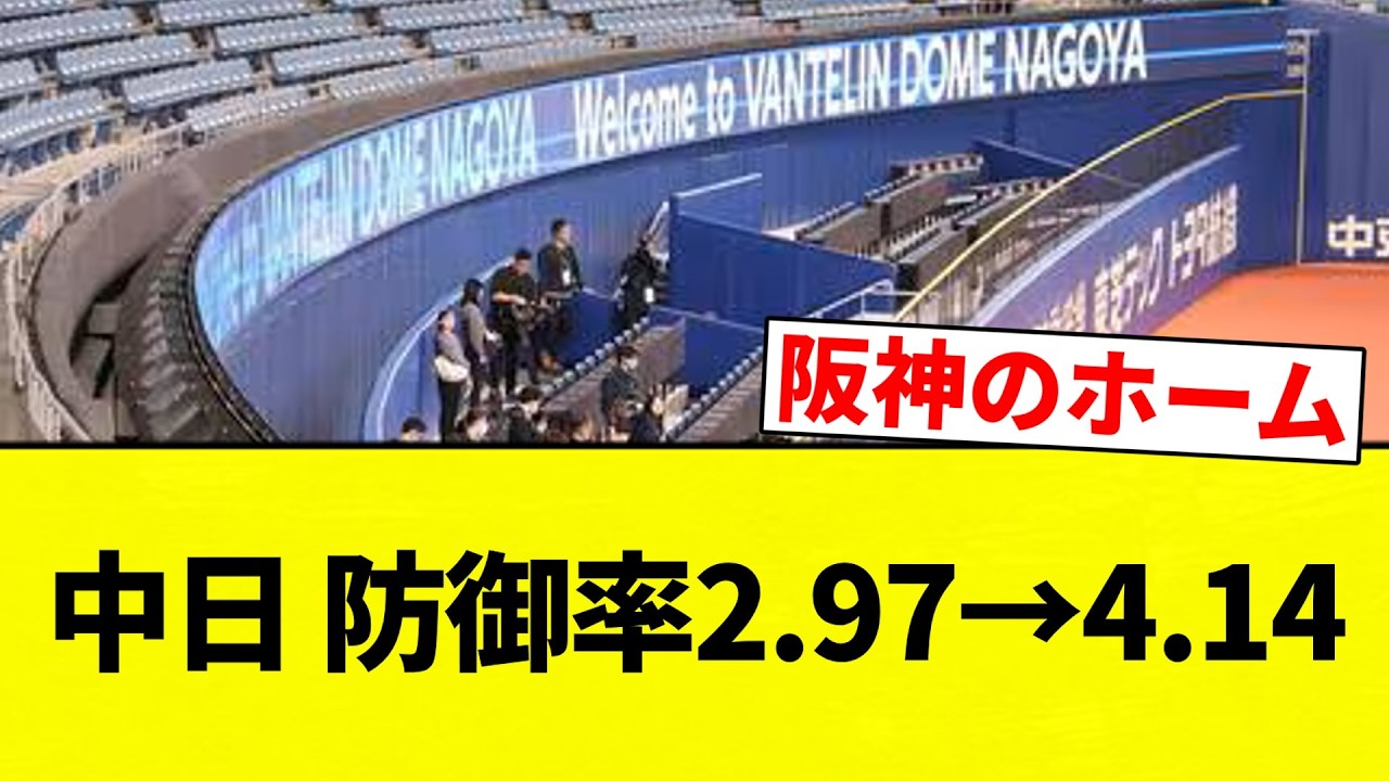 【ちゅにぶり】中日 防御率2.97&rarr;4.14【プロ野球反応集】【2chスレ】【なんG】