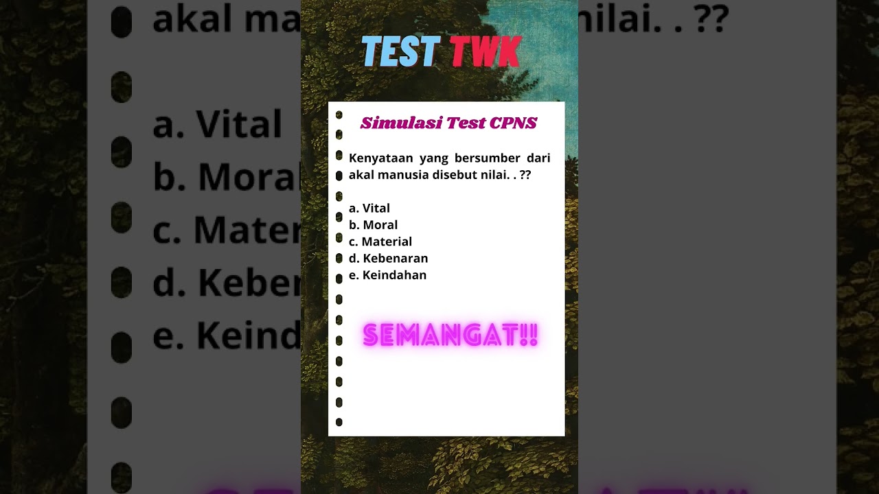 Jawaban kalian apa gaiss.  .?? #simulasi #testcpns #twkcpns 19:47