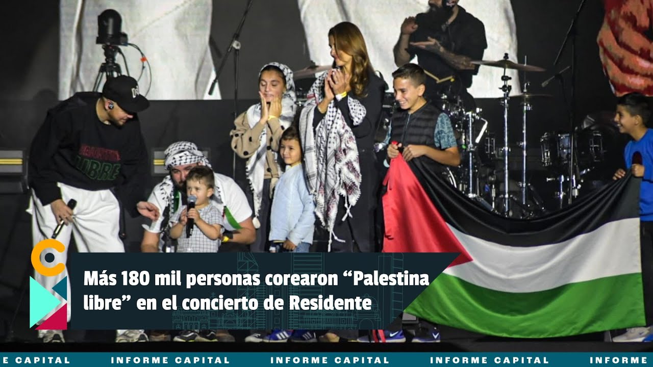 180 mil personas corearon “Palestina libre” en el concierto de Residente en el Zócalo capitalino