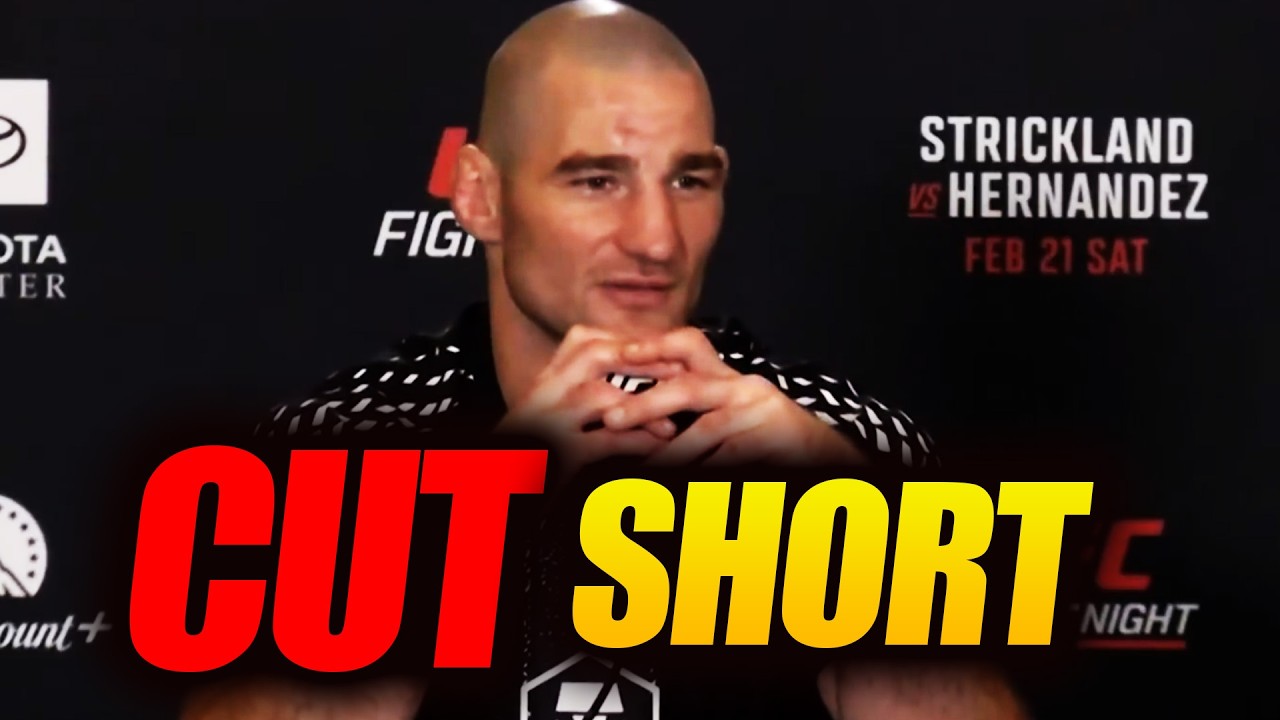UFC TURNS OFF ❌ Sean Strickland's microphone at post-fight presser