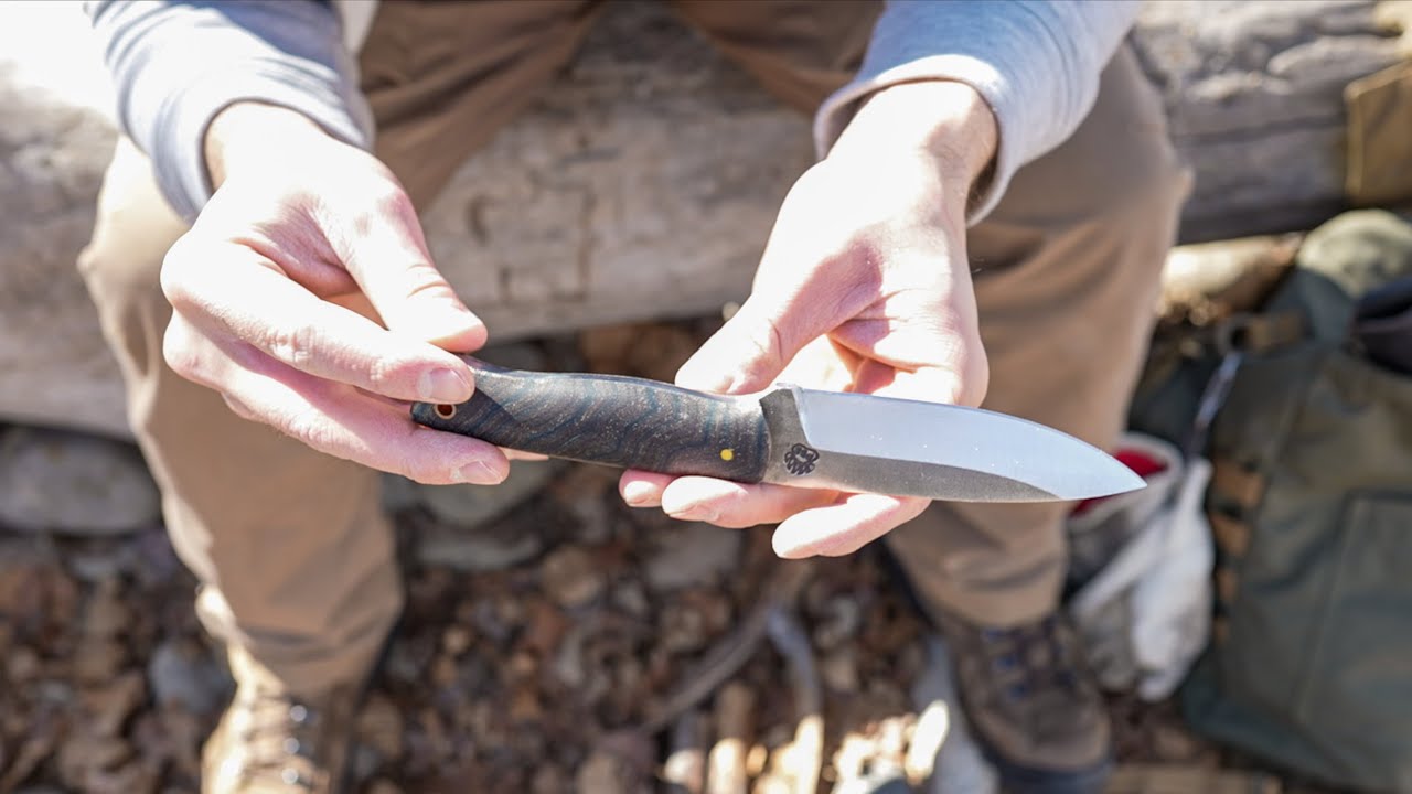 Papa Bear Knives Copperhead Puukko | Carving a Slingshot Spinner Target