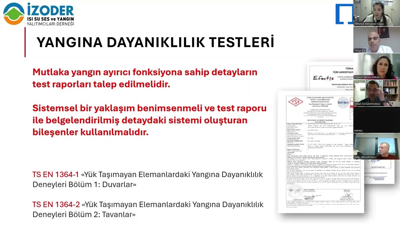 TMMOB Mimarlar Odası “Yangın Güvenliğinde Yapı Elemanlarının Tasarımı“ Eğitimi Gerçekleştirildi!