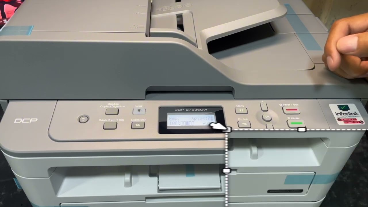 RESET DE TONER E CILINDRO DA IMPRESSORA BROTHER DCP- B7535DW