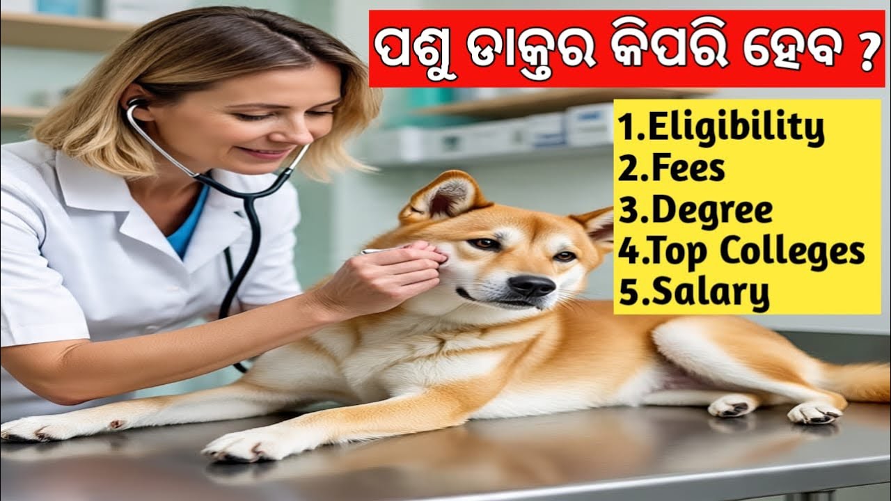 HOW TO BECOME A VETERINARY DOCTOR IN ODISHA AFTER 12th;ELIGIBILITY ;EXAM;FEES;COLLEGE;SALARY INDIA