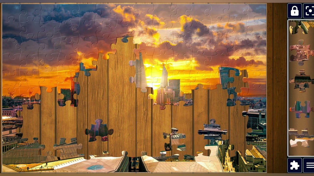 Beautiful sunset view//jigsaw puzzles craft 🧩🧩//Amazing puzzles Art 🧩🧩//puzzles collection 🧩🧩//
