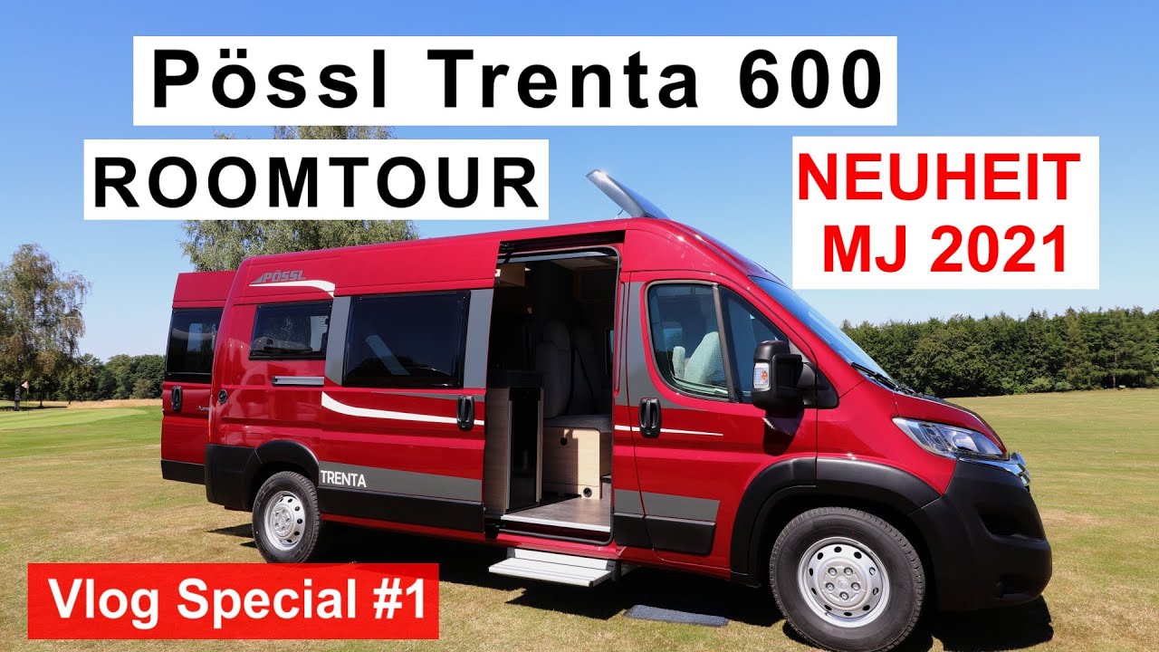 P&Ouml;SSL TRENTA 600, Neuheit MJ 2021, Kastenwagen Vorstellung & Roomtour, 6 m, Festbad mit Schiebet&uuml;r