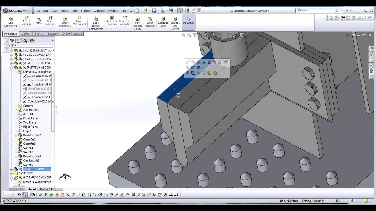 Student Help on, Sub Assembly - Limit Mate Conflicts, Avoiding Using Point and Edge Mates
