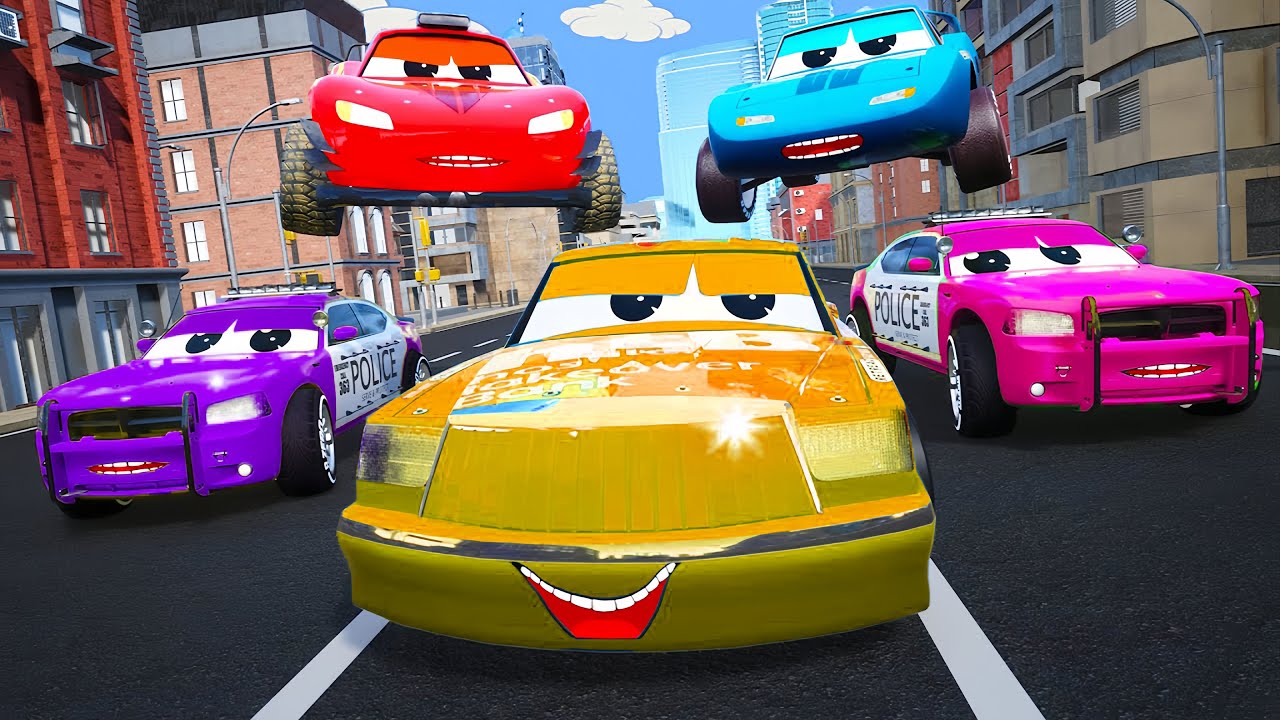 Epic Chip Heist Chase: Thief Car vs Police Cars in High-Speed Adventure | Hero Cars Episode!