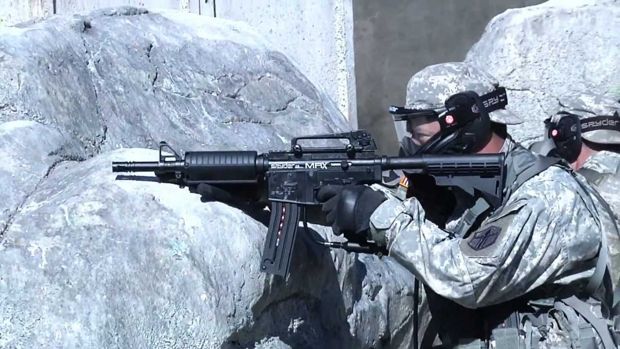 Military Combat Training with Spyder Paintball Markers