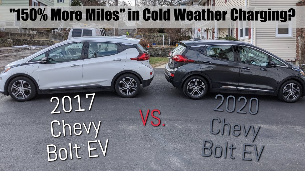 2017 vs. 2020 Chevy Bolt EV: Testing Cold Weather DC Fast Charging Improvements