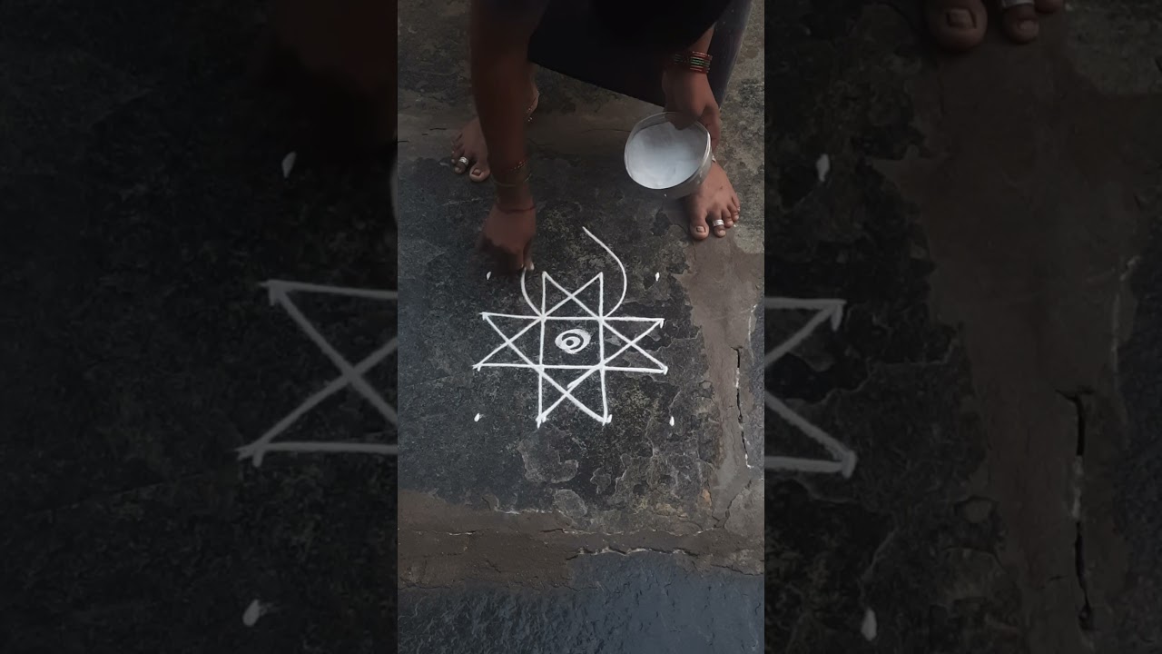 4*4dots easy kolam//simple daily muggulu