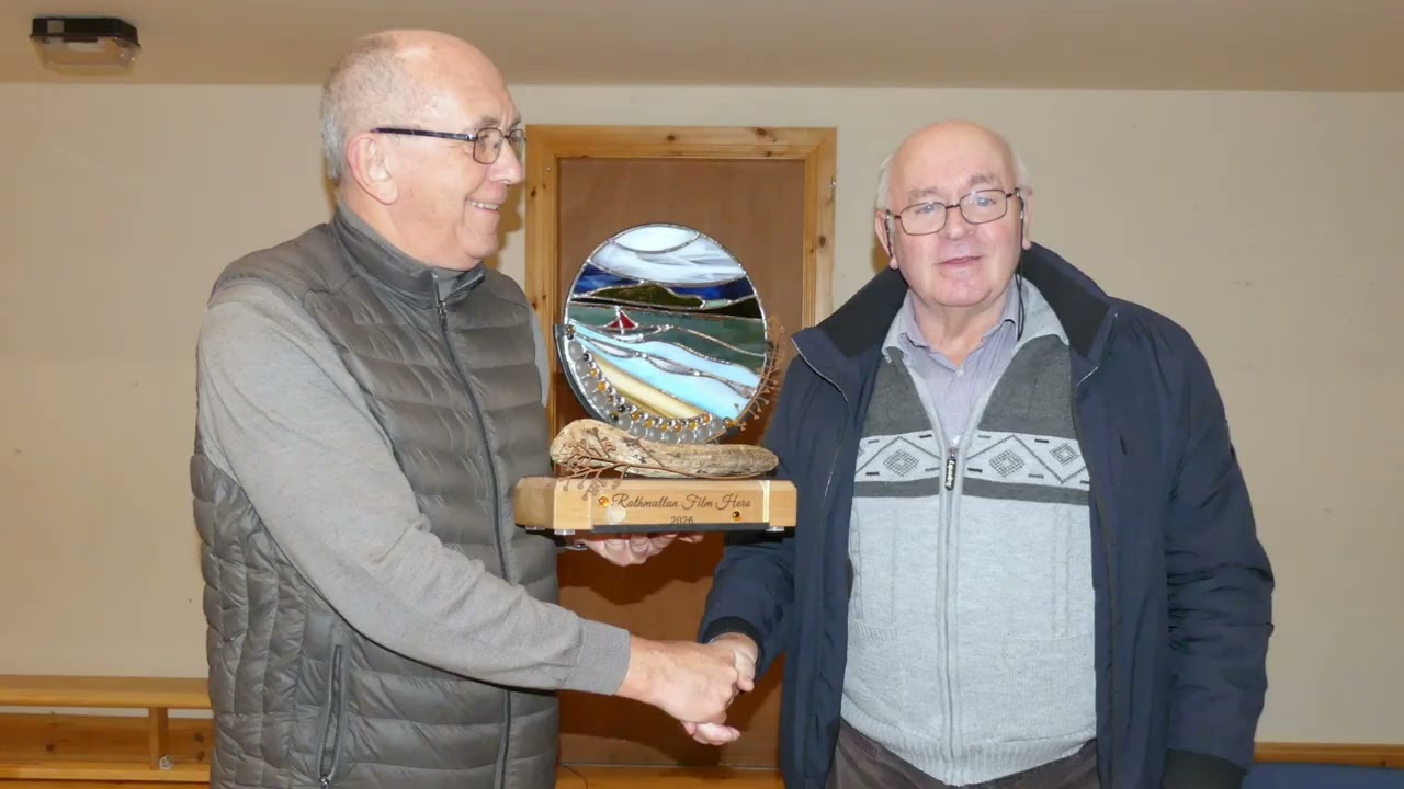 Arthur Lynch receiving the Local Film Hero Award