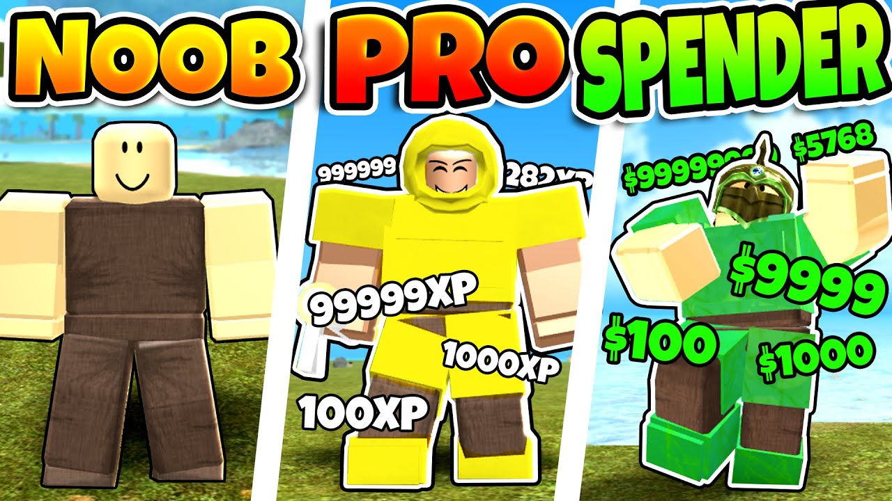 Booga Booga NOOB vs PRO vs ROBUX SPENDER in ROBLOX