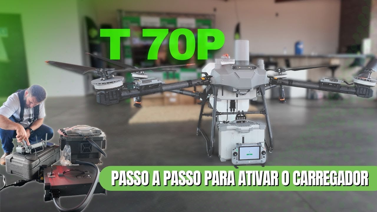 DJI Agras T 70P - Como configurar, atualizar e ativar o carregador.